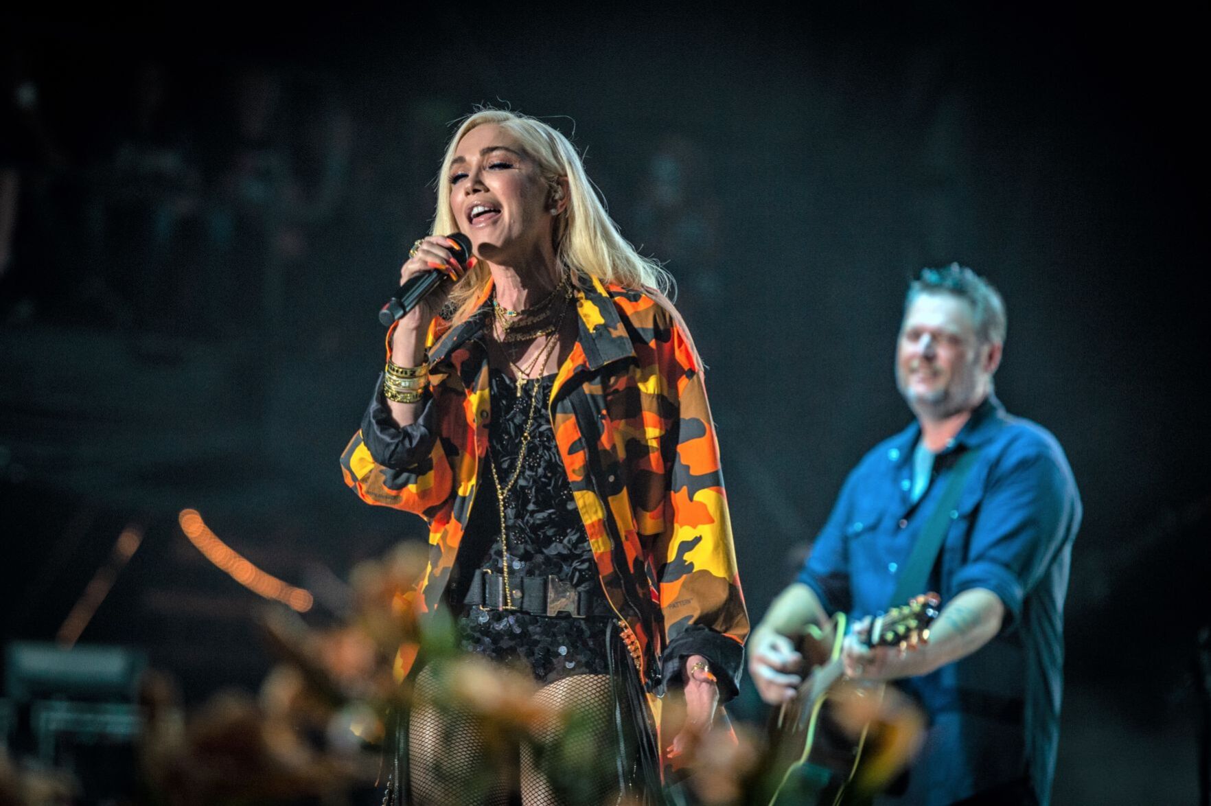 Blake Shelton and Gwen Stefani at Country Thunder